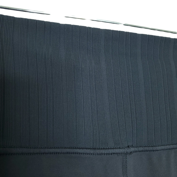 Lululemon High Rise Wide Leg Yoga Pants Gray Ribbed Wide Waistband - Picture 10 of 11